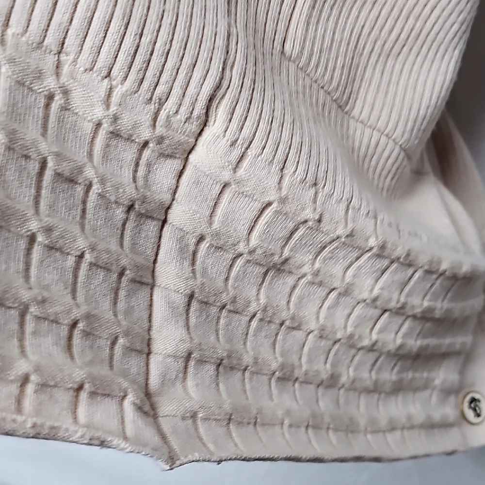 Tory Burch Beige Ribbed Cardigan - Picture 9 of 16